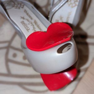 Melissa l Vivienne Westwood Anglomania Novelty Jelly Heart Peep Toe Pinup Heels.